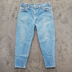 Vintage Levis Jeans Size 36x30‎ Blue Denim Tapered Leg Orange Tab Made In Canada